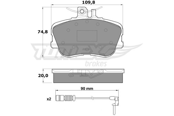 TOMEX BRAKES Bremžu uzliku kompl., Disku bremzes TX 11-461